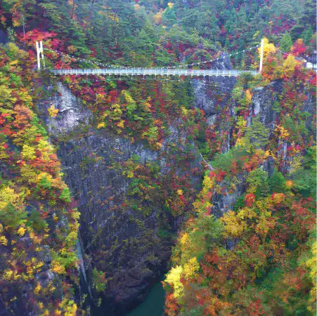 瀬戸合峡の断崖と渓谷美