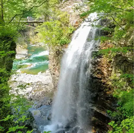 滝が流れる風景