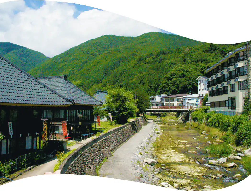 湯西川温泉の風景