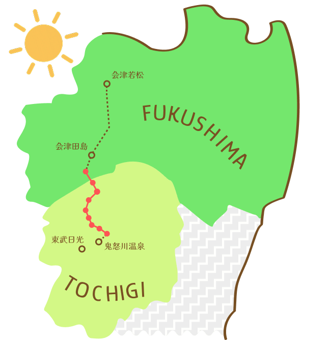 野岩鉄道沿線マップ